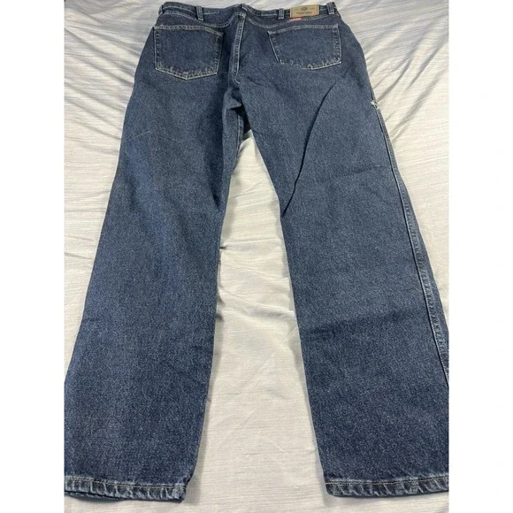 Wrangler Mens 33 Denim Jeans 965T1SL Distressed Light Wash Regular Fit - Picture 7 of 10